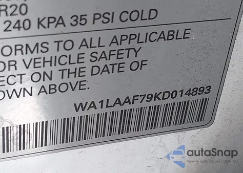 2019 Audi Q7 55 Premium/55 Se Premium из США, поврежденный, VIN WA1LAAF79KD014893